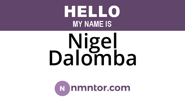 Nigel Dalomba
