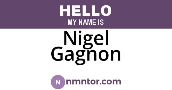 Nigel Gagnon