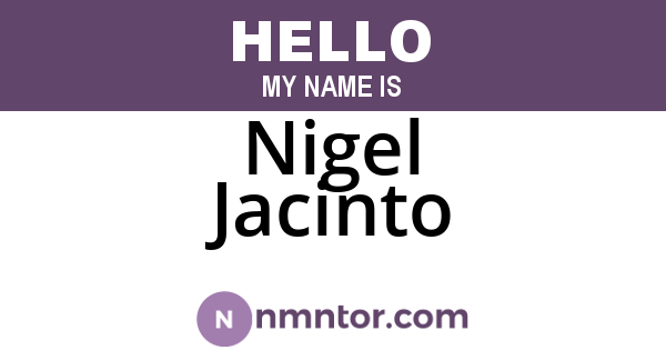 Nigel Jacinto
