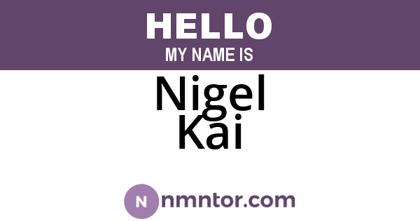 Nigel Kai