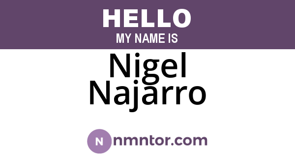 Nigel Najarro