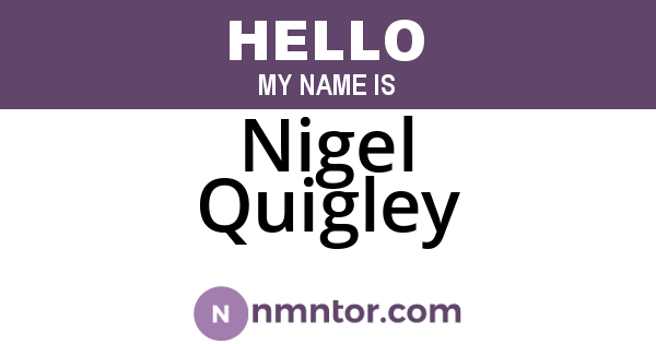 Nigel Quigley
