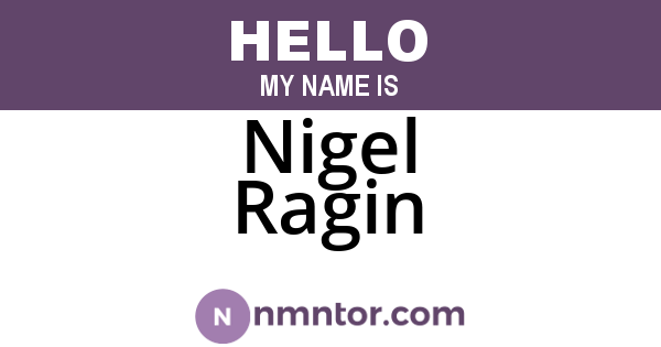 Nigel Ragin