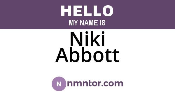 Niki Abbott