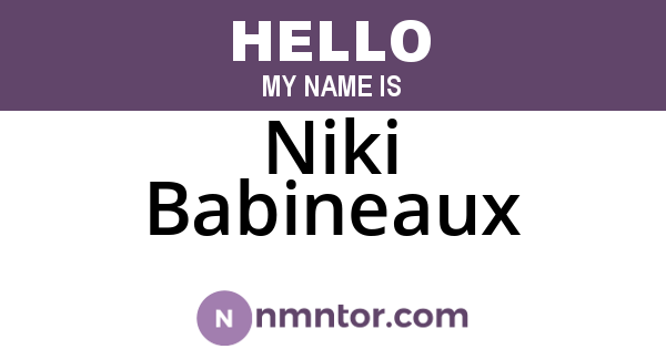 Niki Babineaux