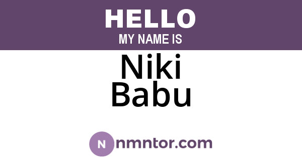 Niki Babu