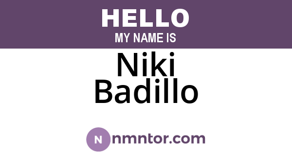 Niki Badillo
