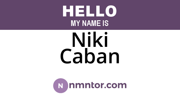 Niki Caban