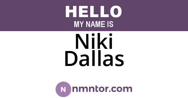 Niki Dallas
