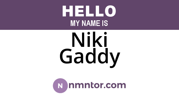Niki Gaddy