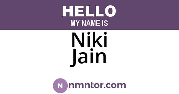 Niki Jain