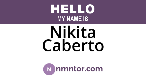 Nikita Caberto