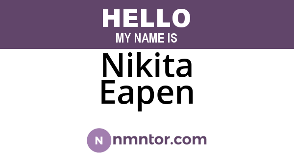 Nikita Eapen