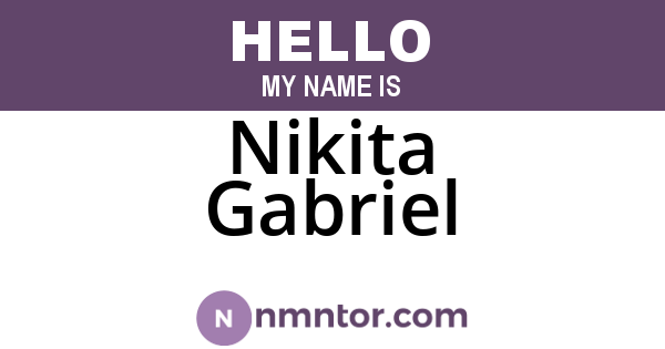 Nikita Gabriel