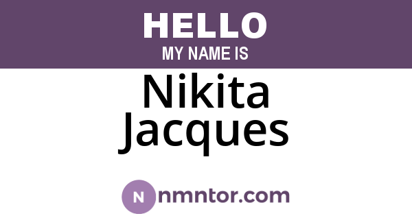 Nikita Jacques