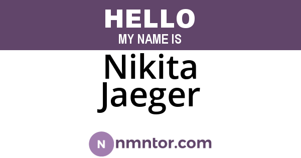 Nikita Jaeger