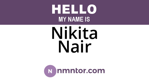 Nikita Nair