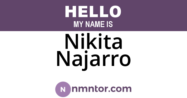 Nikita Najarro