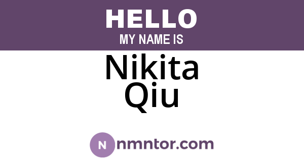 Nikita Qiu