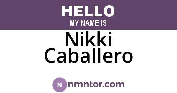 Nikki Caballero