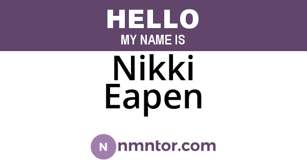 Nikki Eapen