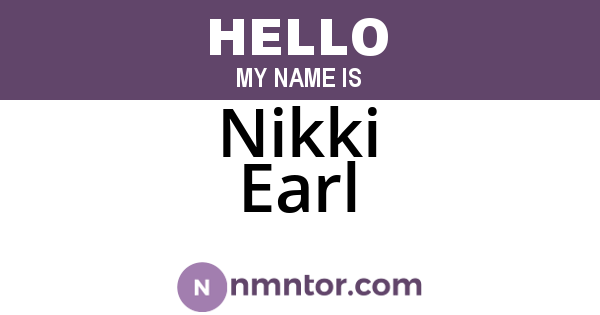 Nikki Earl
