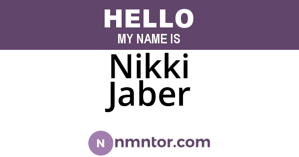 Nikki Jaber