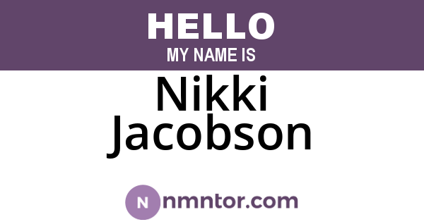 Nikki Jacobson