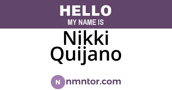 Nikki Quijano