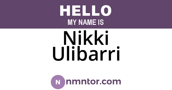 Nikki Ulibarri