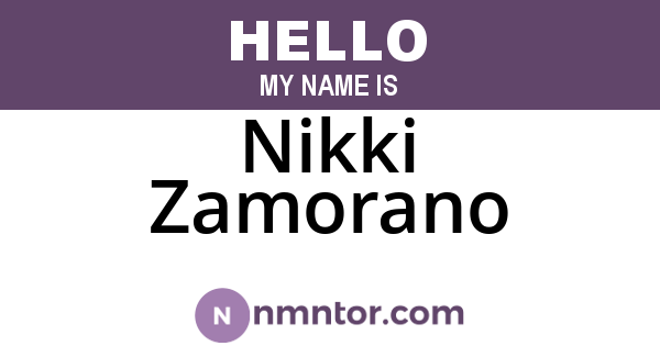 Nikki Zamorano