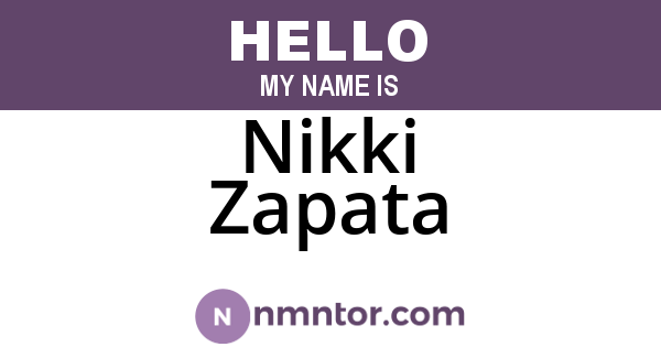 Nikki Zapata