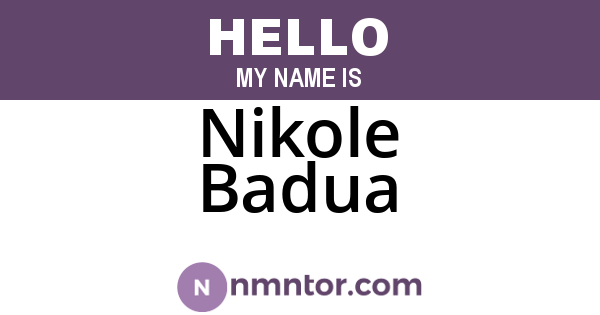 Nikole Badua