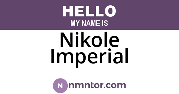 Nikole Imperial