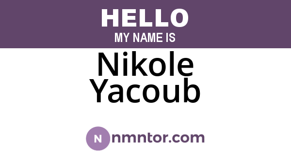 Nikole Yacoub