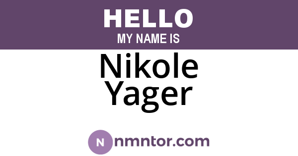 Nikole Yager