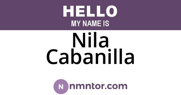 Nila Cabanilla