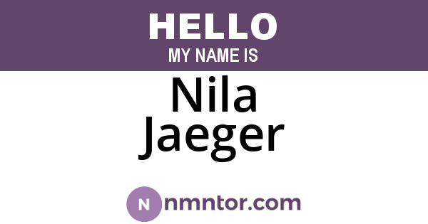 Nila Jaeger