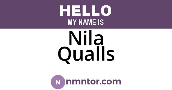 Nila Qualls