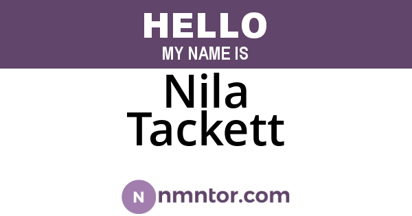 Nila Tackett