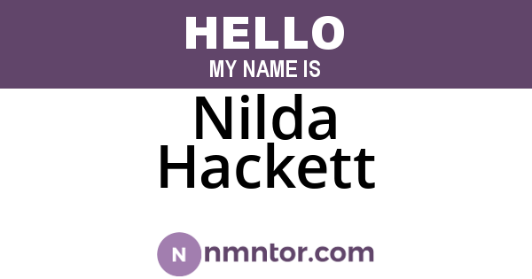 Nilda Hackett