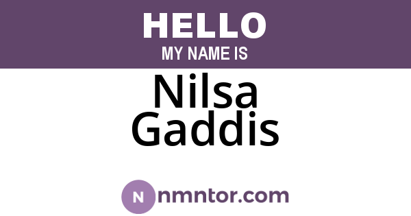 Nilsa Gaddis