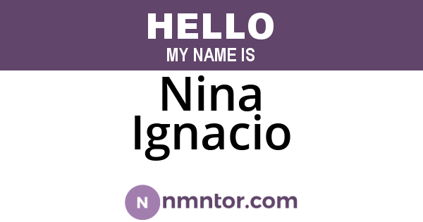 Nina Ignacio