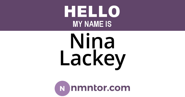 Nina Lackey