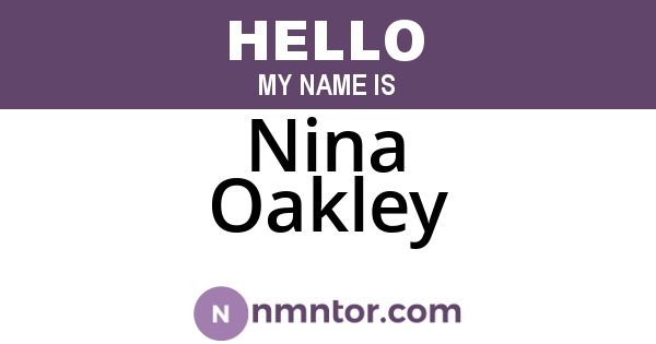 Nina Oakley