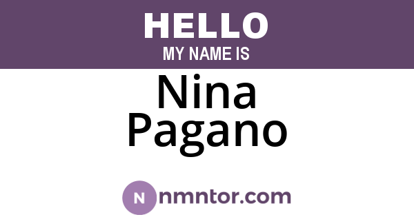 Nina Pagano