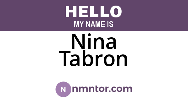 Nina Tabron