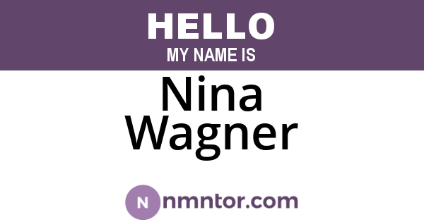 Nina Wagner