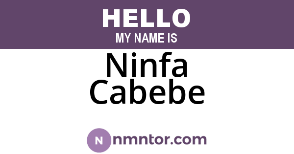 Ninfa Cabebe