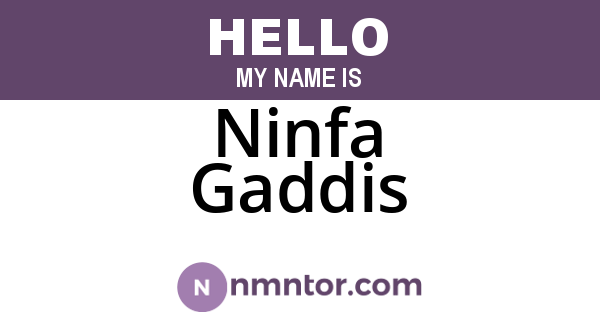 Ninfa Gaddis